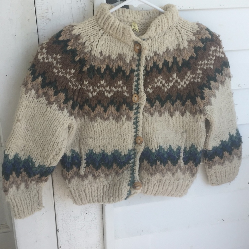Kids woolen knit sweater, size 7